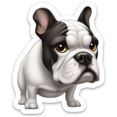 Bulldog frances cafe blanco y negro sticker