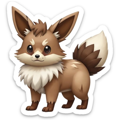  Eevee-Zigzagoon-Furret-Rockruff-Hybrid (Full body) sticker