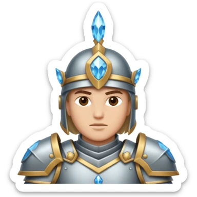 crystal-armored warrior sticker