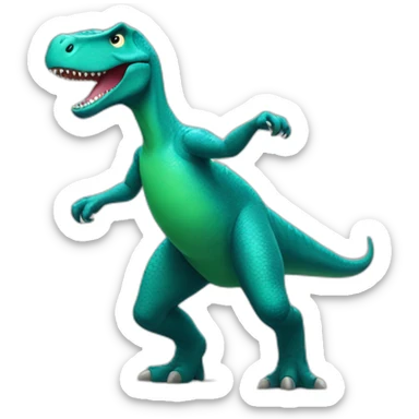 Dino dancing the macarena sticker