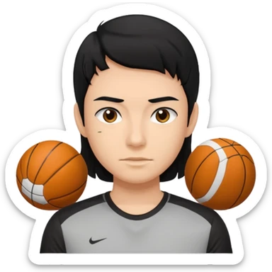 mach mir einen aus dem gym mit schwarzen haaren und sport tshirt sticker