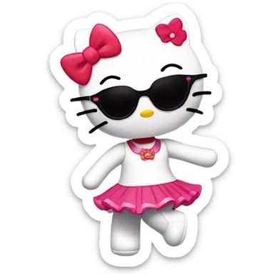 Hello Kitty qui danse la Macarena sticker