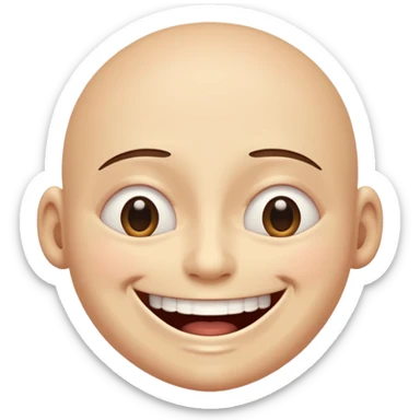 I want an overly excited face that says “I am so excited, I cannot contain. With eyes tightly squeezed closed together and a big grin emoji. With no  eyes  sticker