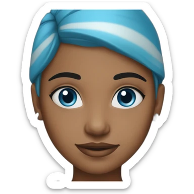 blueeyed indian girl sticker