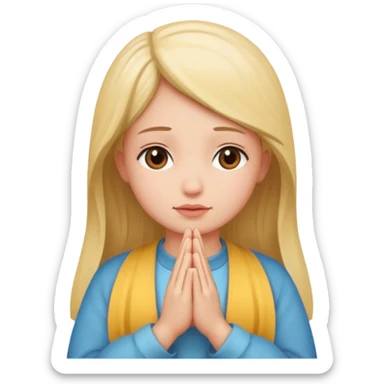 Prière chrétien fille sticker