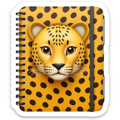 leopard patterned notebook sticker