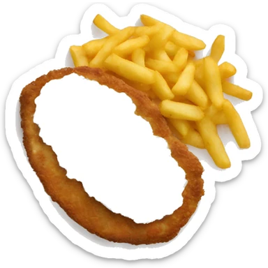 Una milanesa en un plato con papas y Coca-Cola  sticker