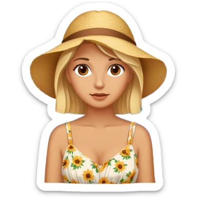 Luxury blonde model, brown eyes, honeymoon traveling in italy sticker