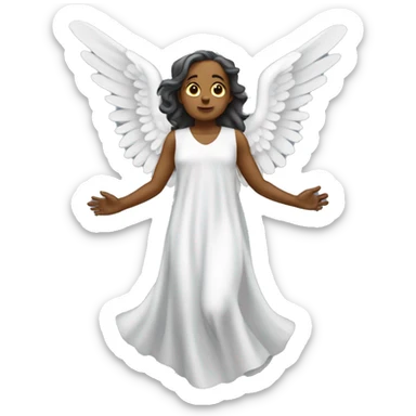Angel ascendiendo  cuerpo completo divino sticker