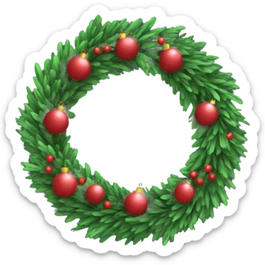 simple christmas wreath  sticker
