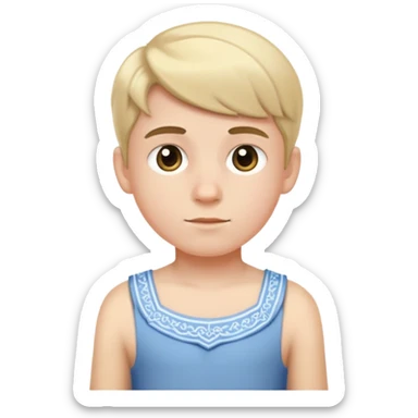 Boy wearing a dress sticker
