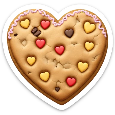 cookie heart shape sticker