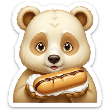 Butterscotch éclair and white female  bears combined  sticker