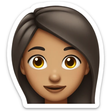 brune girl with love eyes sticker