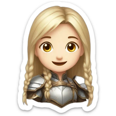 Lineage 2, dwarf girl, smile sticker