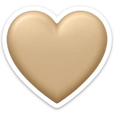 beige heart sticker
