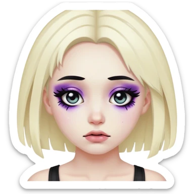 Sad rave girl  sticker