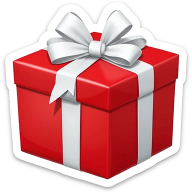 red gift boxes with white bows sticker