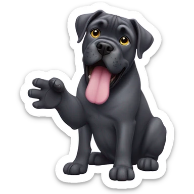  A purple Cane Corso clapping his paws enthusiastically. sticker