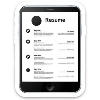 Resume sticker