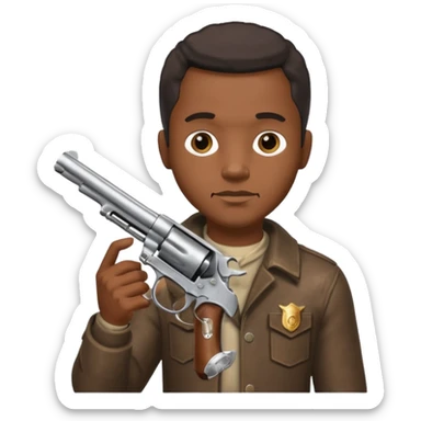 Black guy colt 45 sticker