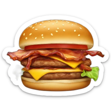 Barbecue bacon burger sticker