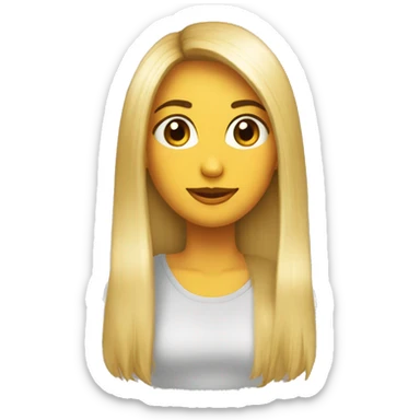 chica pelo larga alta delgada morena flequillo sticker