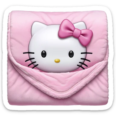 pink hello kitty blanket  sticker