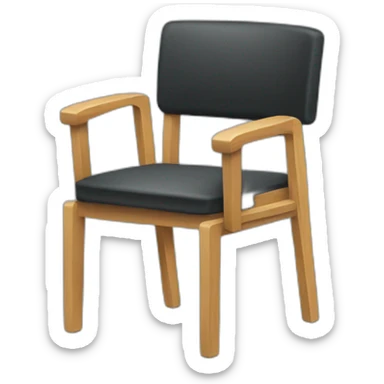 teacher's armed chair and blackboard sticker