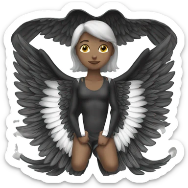 black angel wing sticker