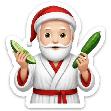 Santa having a spa day sticker