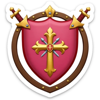 brasão sangrando medieval rosa de sangue vermelha sticker