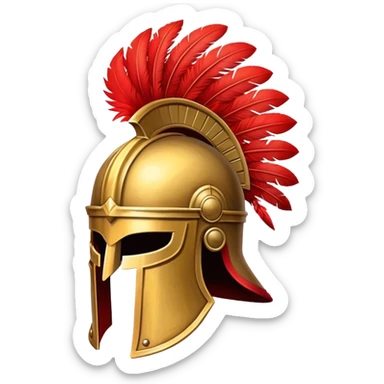PRAEFECTUS roman helmet with red plumage  sticker