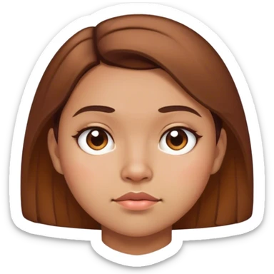 Girl with short gay brown hair and massive chin pimple sticker