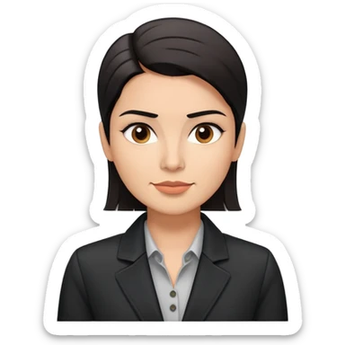 Attractive broad-shouldered Hispanic TV presenter, light brown complexion, square face with defined jawline, short straight black hair combed back with faded sides, friendly expression, black jacket with white buttoned shirt sticker