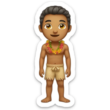 etnic people from hawai full body sticker