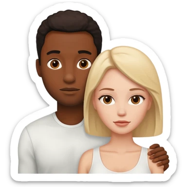 Black man white woman having sex sticker