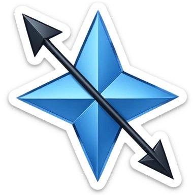 Make a blue star with black right Mark inside sticker