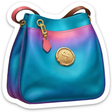 coins inside leather bag

Change coins color in in gradient of turquoise, blue, pink, purple, and coral sticker