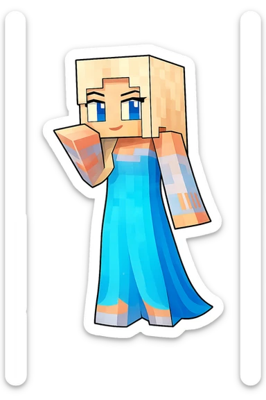 Extract each character and animal as separate images with transparent backgrounds, preserving the original Minecraft cartoon style and appearance exactly as in the reference images. sticker