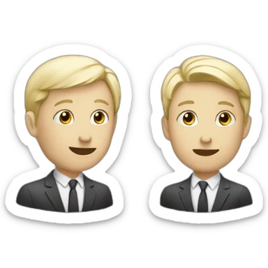 two-Colleagues-talking-white-skin sticker