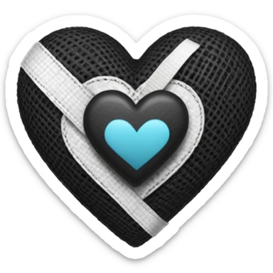 Black heart bandage sticker