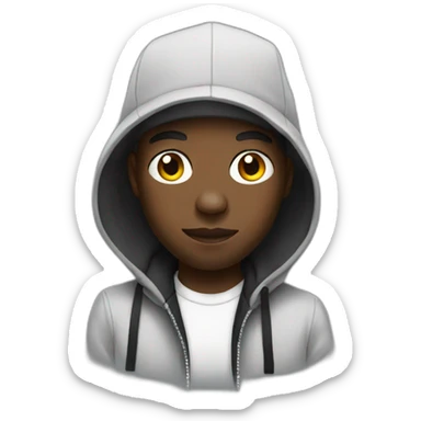 Black rapper sticker