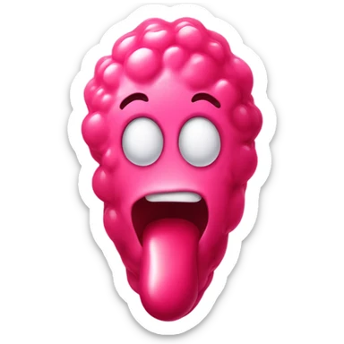 Stick tongue out and blow raspberry sticker