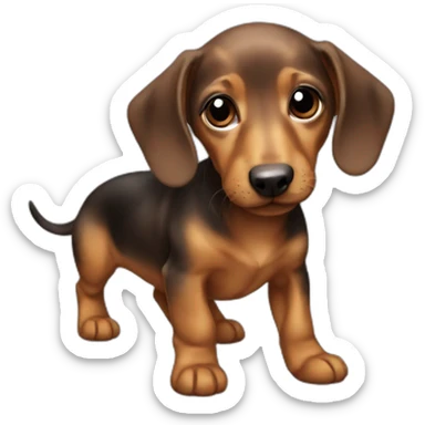 baby dashund sticker
