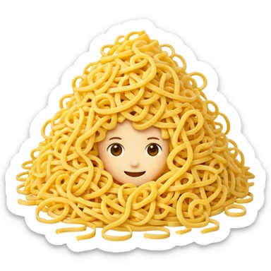 shredded cheese, small pile or scatter, thin irregular shreds, pale yellow to golden, curly soft texture, fresh, not dry or clumped, no packaging, bowl, dish, or faces, clean 3D, soft shadows, transparent background, emoji scale sticker