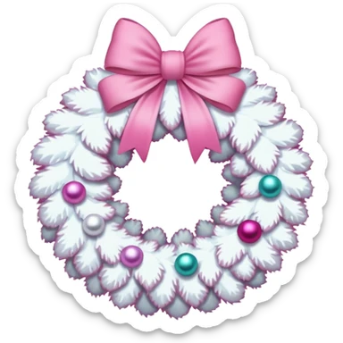 white and pink christmas reef with no green sticker