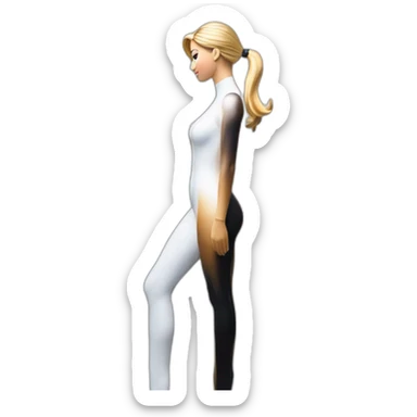 Ivanka trump tall figurine side view in body paint sticker