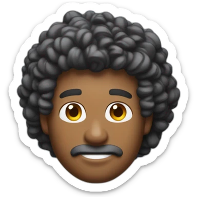 un homme avec cheveux bouclé qui porte un AirPods Max sticker