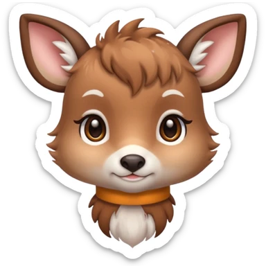 A cute aesthetic looking fawn sticker